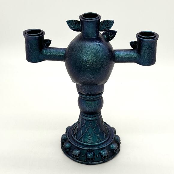 Martha Stewart Custom Color Shift Skull Candle Holder Candelabra LED Eyes - Picture 3 of 8